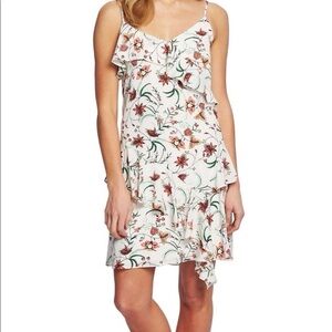 Never worn! Cece Floral Ruffled Flounce Dress